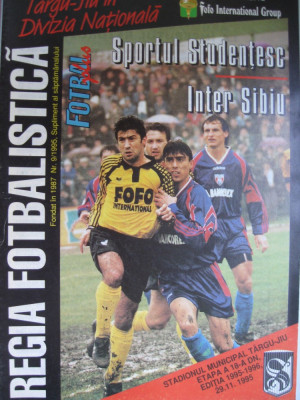 Sportul Studentesc-Inter Sibiu (1987 / program de meci) foto