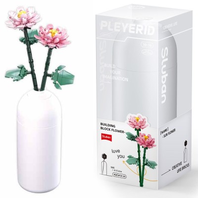 Set de Constructie Flowers, 224 piese, Bujor &amp;ndash; Sluban foto