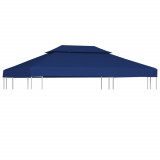 Acoperiș de pavilion, 2 niveluri, albastru, 4x3 m, 310 g/m&sup2;, vidaXL