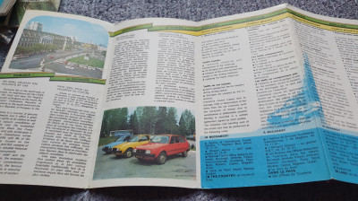 Pliant Rent-a-car Romania anii 70-80, in engleza si germana foto