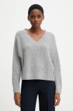 United Colors of Benetton pulover din amestec de l&acirc;nă culoarea gri, 126WD402Z