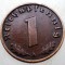 B.026 GERMANIA 1 REICHSPFENNIG 1937 A