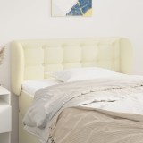 Cumpara ieftin Tăblie de pat cu aripioare crem 93x23x78/88 cm piele ecologică