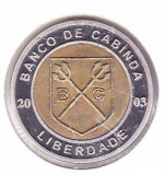 Bnk mnd Republica Cabinda 2.5 escudos 2003 unc , fauna marina , bimetal, Africa