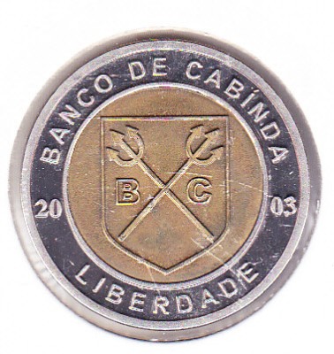 bnk mnd Republica Cabinda 2.5 escudos 2003 unc , fauna marina , bimetal foto
