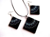 set bijuterii lemn cu mandala 42830
