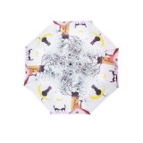 Umbrela telescopica Alba cu pisici, deschidere automata, diametru 102cm, SUSINO
