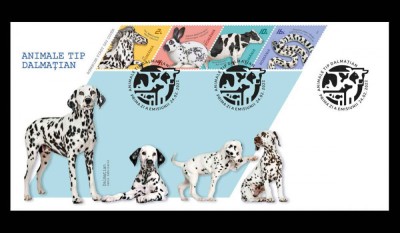 RO 2022 LP 2358 FDC &amp;quot;Animale tip dalmatian&amp;quot; , plic FDC cu tiraj 206 buc. , mint foto