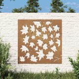 Decoratiune perete gradina, 55x55cm, otel corten, frunze artar GartenMobel Dekor, vidaXL