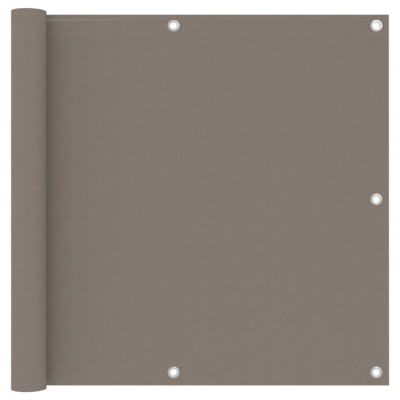vidaXL Paravan de balcon, gri taupe, 90x500 cm, țesătură oxford foto