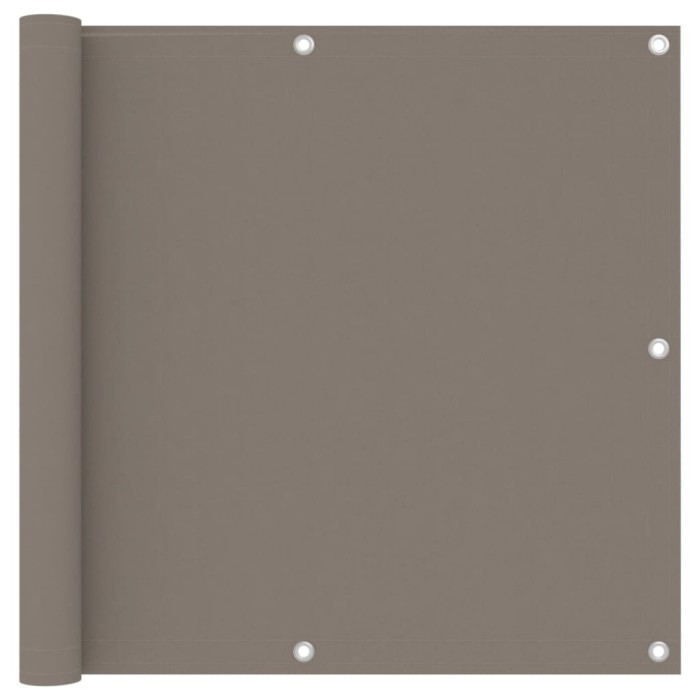 vidaXL Paravan de balcon, gri taupe, 90x500 cm, țesătură oxford