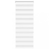 vidaXL Jaluzea tip zebra alb lățime țesătură 55,9 cm poliester