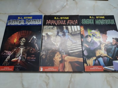 R.L. Stine lot 3 romane de groaza foto