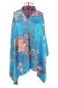 Esarfa Matase Naturala Dama, 180x70cm, Multicolor Floral Elegant, Esarfa de Lux, Cadou Special