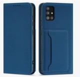 Husa Magnet Card Samsung Galaxy A12 5G Pouch Wallet Card Holder albastra