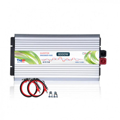 Invertor 8000W 24V &amp;ndash; 220 V auto si panouri solare SINUS PUR, unda pura rulota, casa, cabana foto