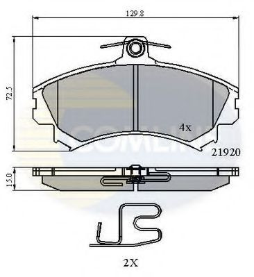 Set placute frana,frana disc VOLVO V40 Combi (VW) (1995 - 2004) COMLINE CBP3462