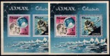 Ajman 1966 - Cosmonautica, bloc dantelat si nedantelat neuzat