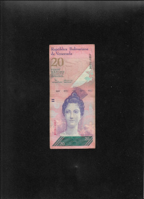 Venezuela 20 bolivari bolivares 2009 seria06115305 foto