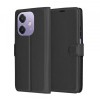 Husa Portofel Piele Techsuit pentru Oppo A3 4G, Neagra, Protectie Completa, Inchidere Magnetica