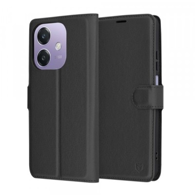 Husa pentru Oppo A3 4G / A3, Techsuit, Leather Folio, Neagra foto