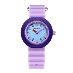 Ceas Copii Sanda 9108 Mov &ndash; Design Fashion, Analog, Rezistent la Apă 3ATM