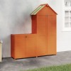 VidaXL Set magazie de unelte de grădină 2 piese maro lemn masiv pin 172249