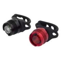 Set lumini bicicleta Acrux Esperanza, 5 x LED, 7 moduri iluminare, lumina alba foto