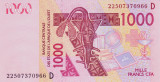 Bancnota Statele Africii de Vest 1.000 Franci 2022 - P315D UNC ( Mali )
