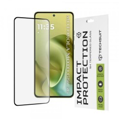 Folie de protectie Ecran Techsuit pentru Motorola Moto G86, Sticla Securizata, Full Glue, 111D, Neagra