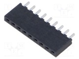 Conector SAMTEC şiruri pini mamă PIN 9 2mm gold flash THT soclu
