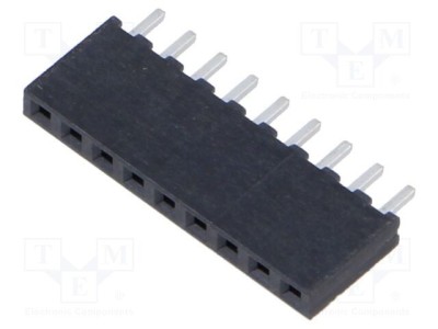 Conector SAMTEC şiruri pini mamă PIN 9 2mm gold flash THT soclu foto