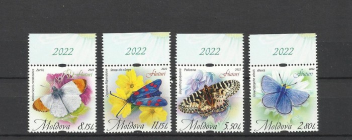 MOLDOVA 2022 INSECTE FLUTURI