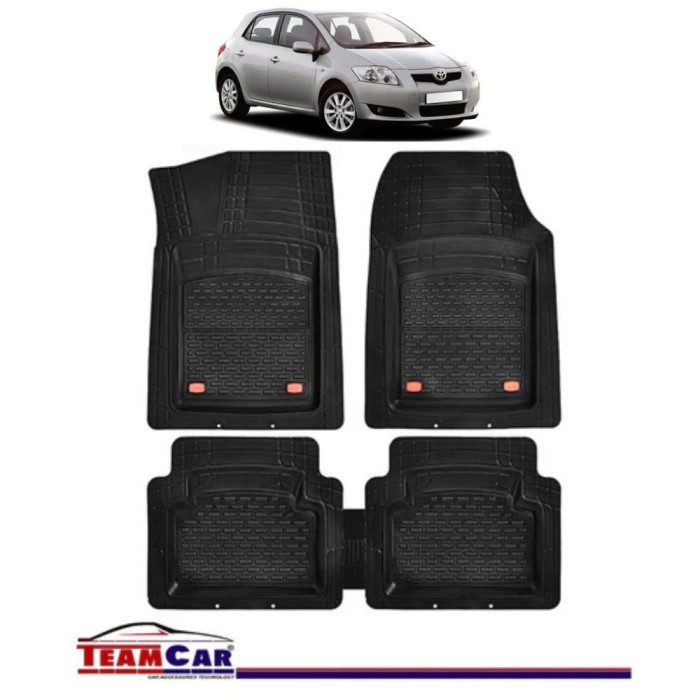 Covorase Auto TeamCar&reg; Tip Tavita Compatibile Toyota Auris (2006&ndash;2012) Negru Material Rezistent