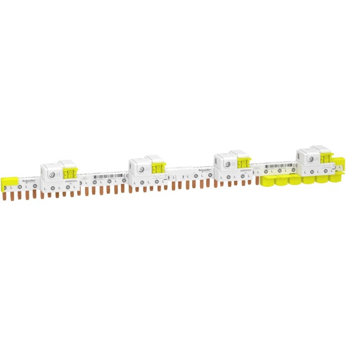 Bareta de alimentare 1P+N cu conectori 24M Acti9 Schneider A9XPP624