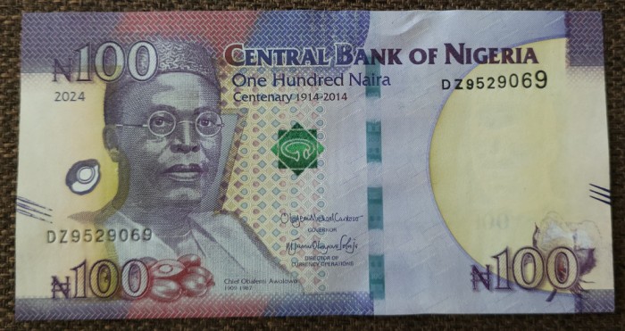 100 naira 2024, Nigeria, UNC