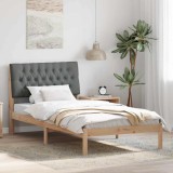 vidaXL Cadru de pat cu tăblie tapițată cu headboard Maro 100 x 200 cm 878840