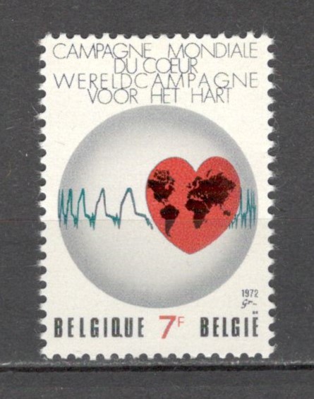 Belgia.1972 Luna mondiala a inimii MB.145