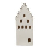 Cumpara ieftin Casuta decorativa portelan bej 8x8x20 cm