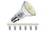 Cumpara ieftin Set 6 becuri LED EACLL E14 alb rece, 6W echivalent 100W, R50 halogen, 6000K - RESIGILAT
