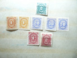 Lot timbre Nicaragua Porto 1896 ,1898 si 1899 , 8 valori , fara guma, Nestampilat