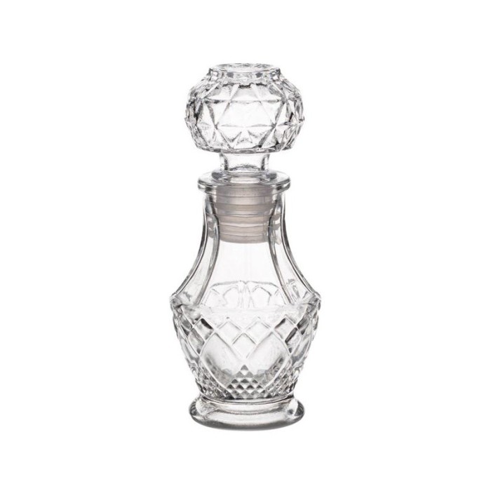Sticla pentru lichior, Dop rotund si romburi, transparenta, 50 ml, ATU-087029