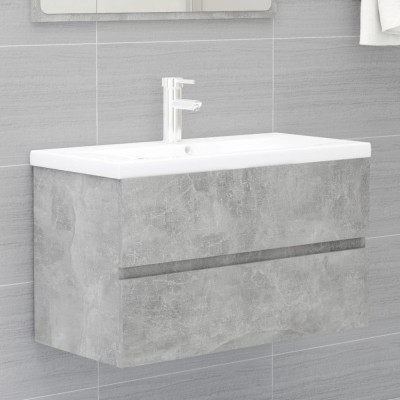Gossi dulap de chiuveta, gri beton, 80x38,5x45 cm, pal foto