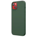 Lemontti Husa Liquid Silicon MagCharge iPhone 14 Plus Verde (protectie 360&deg;, material fin, captusit cu microfibra)