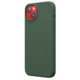 Lemontti Husa Liquid Silicon MagCharge iPhone 14 Plus Verde (protectie 360&deg;, material fin, captusit cu microfibra)