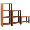 VidaXL Raft pentru cărți 3 pcs Maro 50 x 30 x 110 cm 3321522
