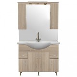 Mobilier complet de baie Bianca Plus 105, culoare stejar sonoma