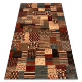 Covor de l&acirc;nă KASHQAI 4353 990 Patchwork teracotă / bej, 200x300 cm