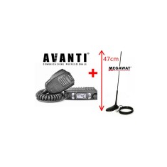 Statie Radio CB Avanti Micro Vox + Antena mica Megawat MW47 47cm