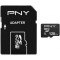 Card Memorie microSDXC PNY Performance Plus, 128Gb, Clasa 10, Cu Adaptor P-SDU12810PPL-GE